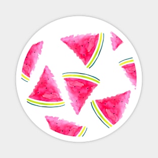 Watercolor watermelon random pattern Magnet